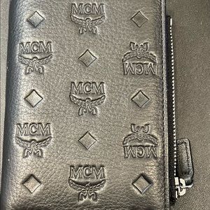 MCM Klara Monogram Leather Flip Wallet